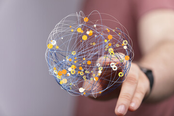 Abstract image depicting a global network.  Ideal for technology, communication, and connection...
