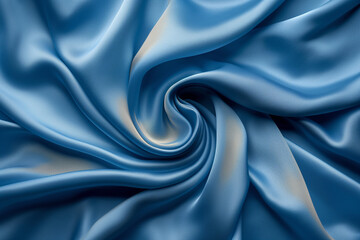 Blue Fluid Silk, Soft Texture with Swirling Design Background Pattern.