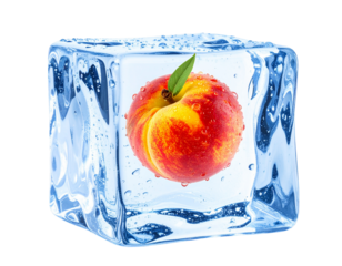 ice cube with apples
