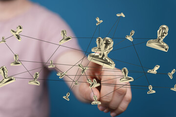Connecting people globally. Business networking, collaboration, and teamwork visualized.