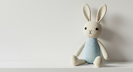 white rabbit on a red background