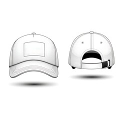 Blank White Cap Mockup for Advertising and Marketing