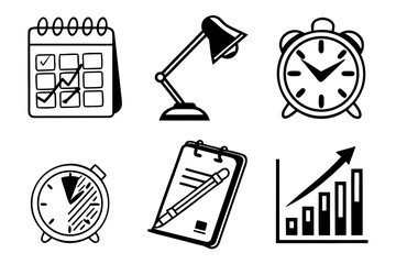 Business and Productivity Icons Set.