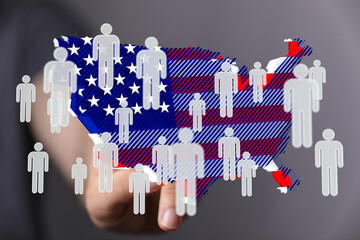 Interactive map showing population density across the United States. Ideal for demographic studies.
