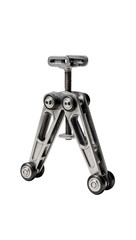 Gray metal tripod-like clamp with adjustable arms