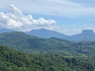 mountain landscape with clouds