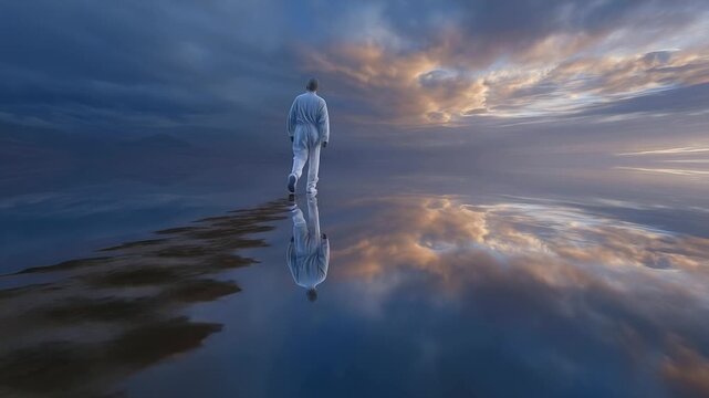 consciousness in exile, displaced awareness, abandoned mindscape, lost self wandering, surreal mental isolation, cognitive desert, metaphysical loneliness, ghost of