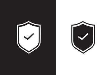 set of protection lock shield icon set. Secure, safety concept. vector illustrator. eps10