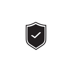 security shields logotypes with check mark and padlock.eps10. 