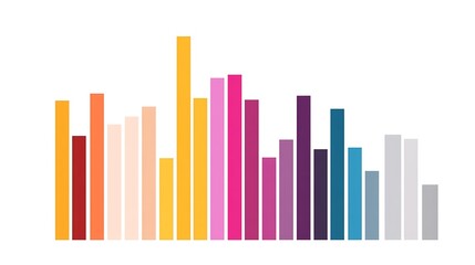 Fototapeta premium Vibrant Colorful Bar Graph Illustration Showing Data Representation and Trends in Modern Design