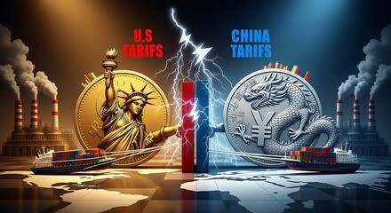 Economic Dispute: Tariffs and Global Commerce Tension Between Trading Partners, Industry Impact, Supply Chains, and Potential Future Trade Strategies.
