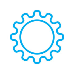 blue gear icon