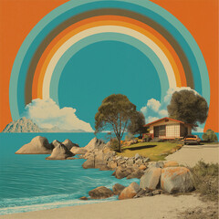 Retro 70's Toxic Positivity Album Cover