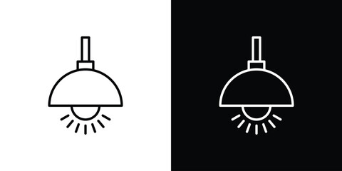 Hanging light icon art Illustrations. premium line icons