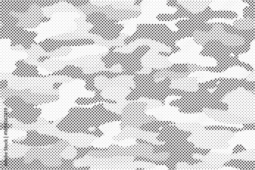 Poster abstract halftone background. military camouflage effect dot seamless pattern texture. dotted backgr