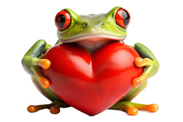 Obraz premium red eyed tree frog isolated on white