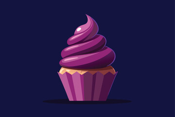 stylized-chocolate-cupcake-with-purple-frosting-an (2).eps