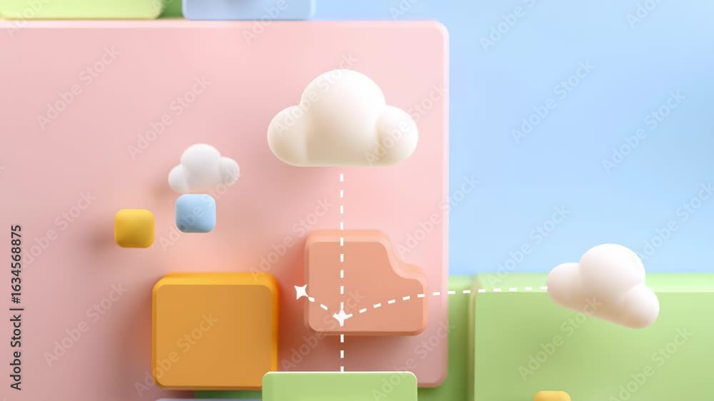 Aufkleber hands exchanging files in a collaborative workspace with colorful backgrounds and elements