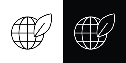 Environment icon art Illustrations. premium line icons