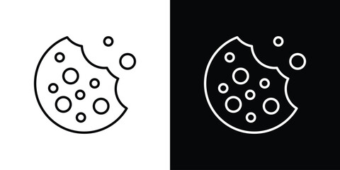 Cookie icon art Illustrations. premium line icons