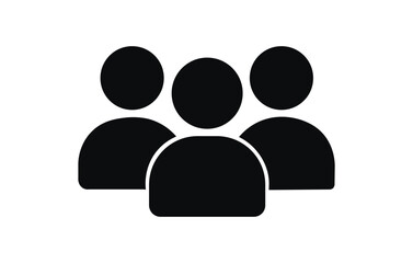 group icon. team of employees or person symbol. simple squad avatar for app, ui, website, design element. transparent png and vector illustration.