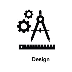 Engineering tools vector illustration drafting compass gears ruler technical drawing icon