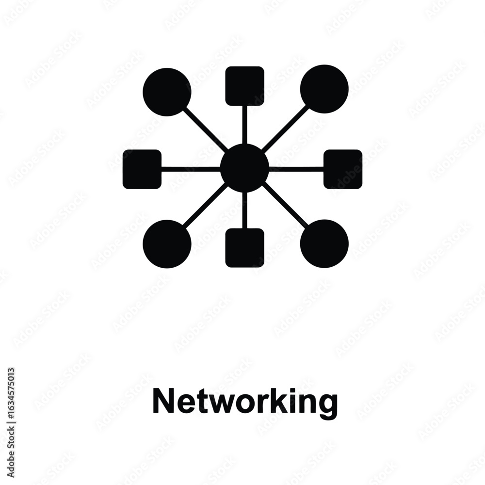 Poster abstract network diagram interconnected nodes data flow technology connection communication concept