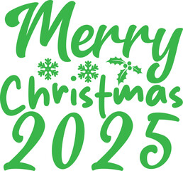 Basic RGB Merry Christmas 2025 svg