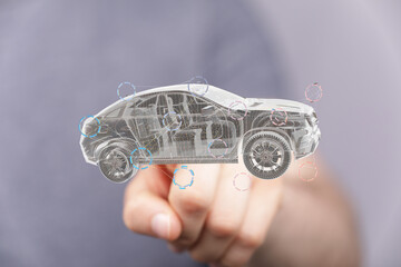 Modern automotive design, digital innovation,  vehicle technology, future of cars.