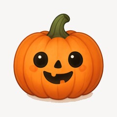 Fototapeta premium Cute Halloween pumpkin illustration.