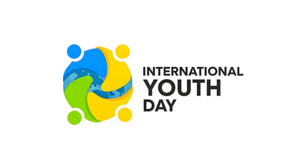 Celebrate Global Youth Day with vibrant unity symbol