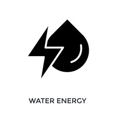 Water Energy Icon Glyph Style. Vector Illustration For Graphic Design
