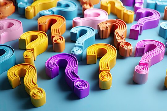 Colorful question marks