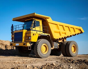 Massive Yellow Dump Truck on a Construction Site
