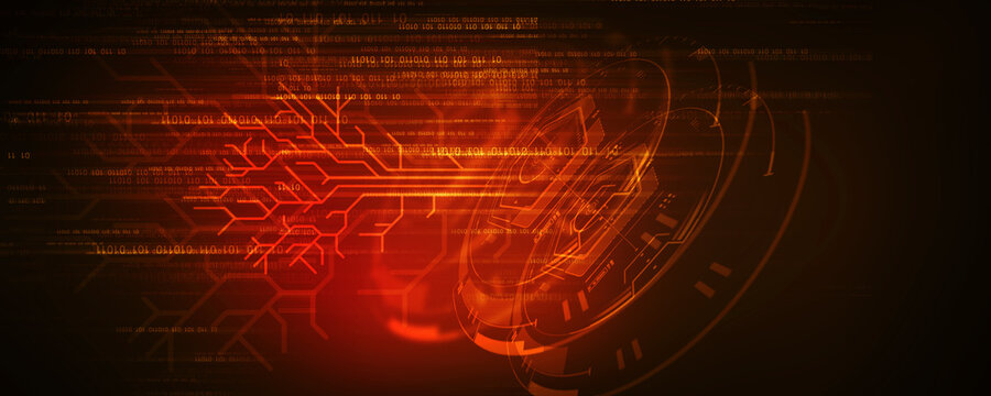 2d illustration Abstract futuristic electronic circuit technology background