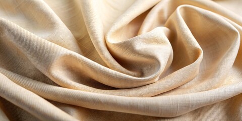 Beige Fabric Drapes in Soft Elegant Folds