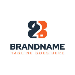 Letters B2B or E2B Monogram Modern Logo, symbolizing connection, professionalism, and modern business solutions