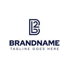 Letters B2B Monogram Line Logo, symbolizing connection, professionalism, and modern business solutions