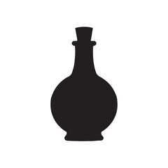 Potion silhouette vector flat illustration design on white background