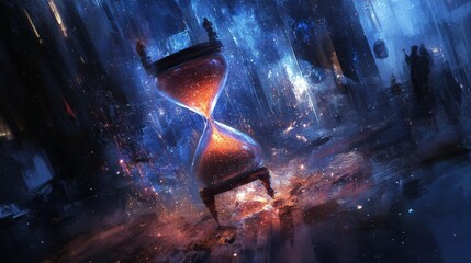 Cosmic Hourglass in Celestial Light