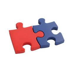 Fototapeta premium Connected puzzle pieces symbolizing teamwork, collaboration, problem-solving, and business solutions for a successful outcome, perfect for marketing and design.