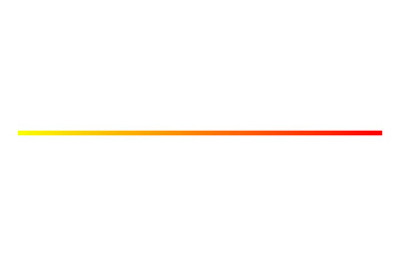 Obraz premium Horizontal gradient line with yellow to red transition for modern highlights, underlines, and infographic design