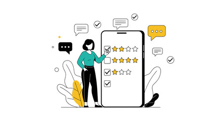 Customer feedback survey application for business and online shopping platforms offers user