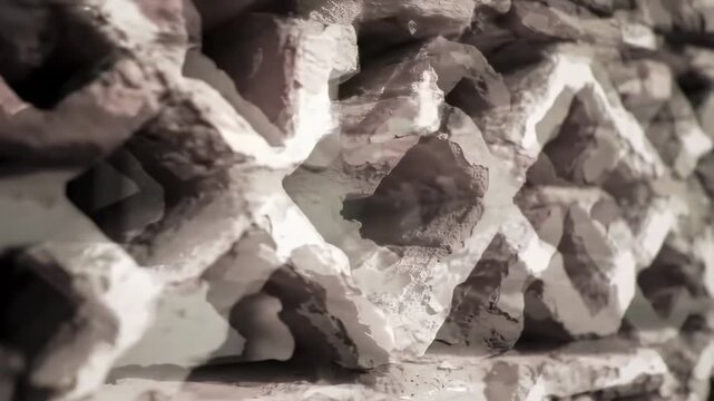 Abstract textured pattern of interlocking shapes