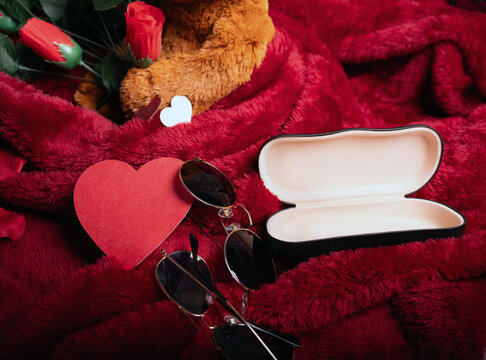 Valentine's Day Optometry Scene vision concept