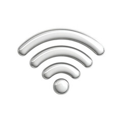 3d illustration of 3d wifi symbol isolated on transparent background