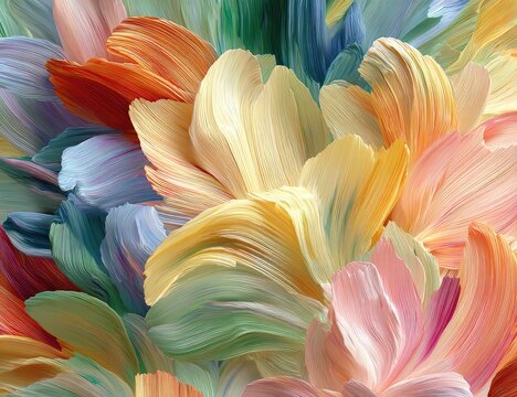 Abstract floral brushstrokes