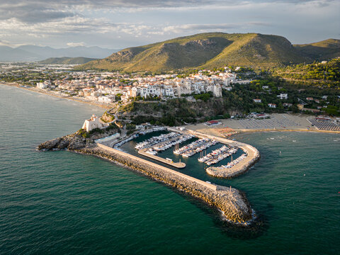 Sperlonga in Italien, Drohnenaufnahme