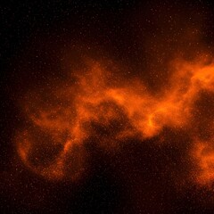 Generative AI, Abstract image of glowing flame dust and ash drifting through space
