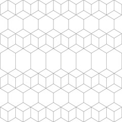 Naklejka premium Geometric Hexagon Pattern - Seamless Vector Background for Technology and Design.